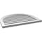 Ekena Millwork Round Top Surface Mount PVC Gable Vent: Functional, w/ 2"W x 1-1/2"P Brickmould Frame, 30"W x 24"H GVPRT30X2402SF - alternate 2